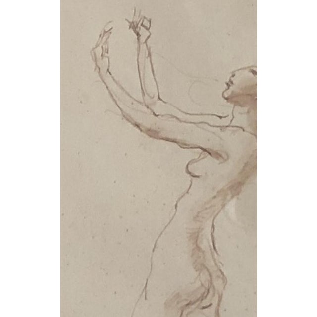 Henrique Cavalleiro, Esquisse de nu, Sanguine on Paper, Framed For Sale - Image 5 of 9