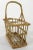 Woven Rattan Wine Caddy or Utensil Holder For Sale - Image 4 of 4