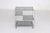 Max sauze, 1970: adjustable rolling trolley/serving cart in chromed steel and smoked glass. Small module: w 60 cm x d 40...