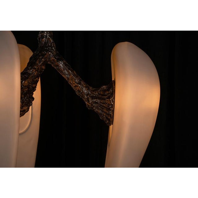 LV-426 Balanced Pendant Light in Patinated Cast Bronze by William Guillon For Sale - Image 11 of 18