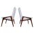 Beautiful pair of Mid-Century Modern chairs, very much in the style of Gio Ponti. Excellent condition, four chairs available.
