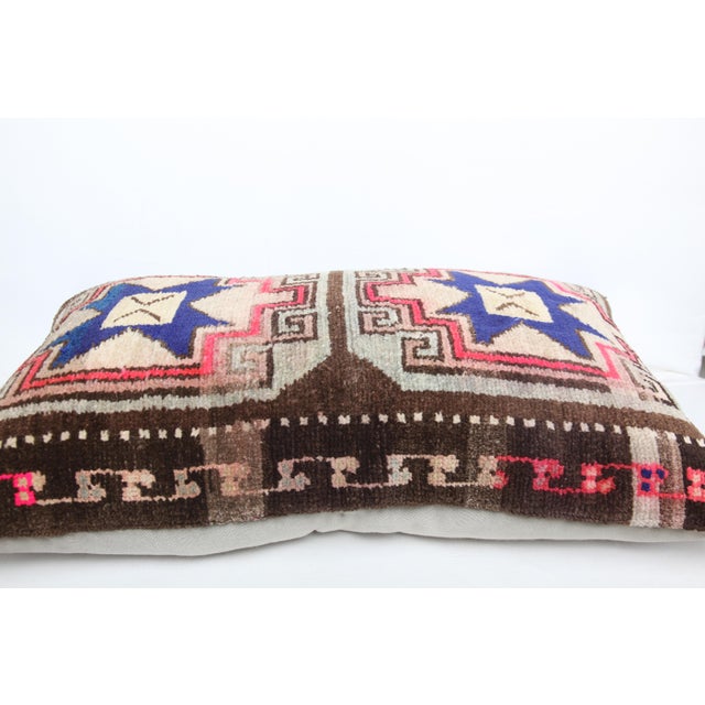 Handcrafted Vintage Tribal Rug Lumbar Cushion -18'' X 28'' For Sale - Image 4 of 7