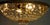 Gold Brass and Lead Crystal Chandelier, 1970s For Sale - Image 8 of 10