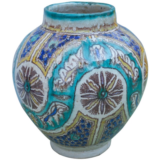 Early 20th Century Antique Andalusian-Patterned Vase For Sale - Image 5 of 10