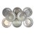 Vintage Carron Pewter Salad Plates, Freeport Pennsylvania, Set of 8 For Sale
