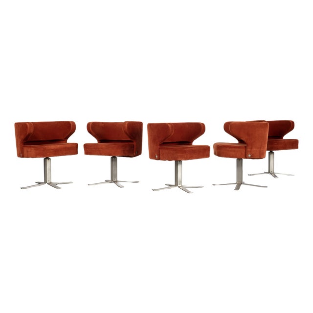 Five Poney Swivel Chairs by Gianni Moscatelli for Formanova, Italy, 1970s, Set of 5 For Sale