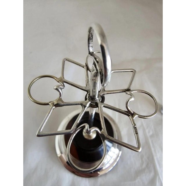 Antique Edwardian Sterling Silver Hat Pin Stand from S. Blanckensee, Sheffield, 1908 For Sale - Image 15 of 17