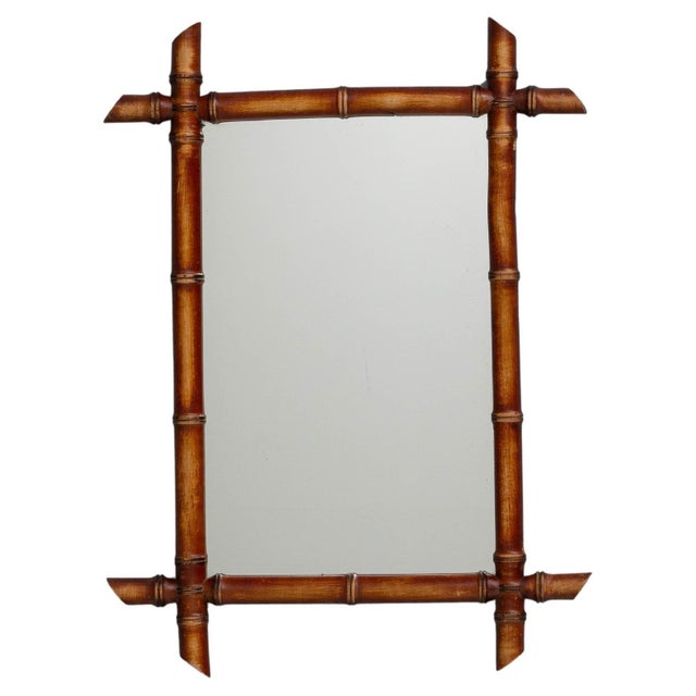 19th Century French Faux Bamboo Mirror For Sale - Image 15 of 18