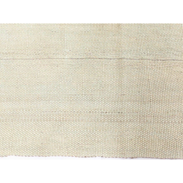 Green Contemporary Very Light Green Flat Weave Rug by Doris Leslie Blau For Sale - Image 8 of 9