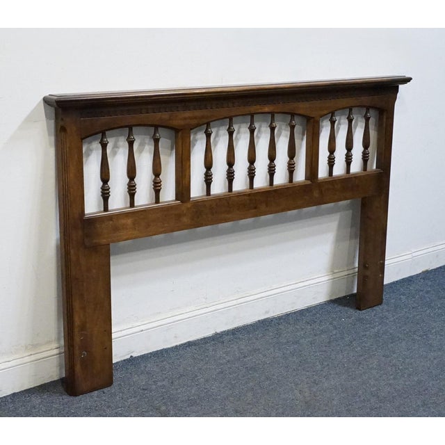 ETHAN ALLEN Classic Manor Collection Solid Maple Queen Size Spindle Headboard 15-5634-5 39.5" High 64.5" Wide 3.5" Deep We...