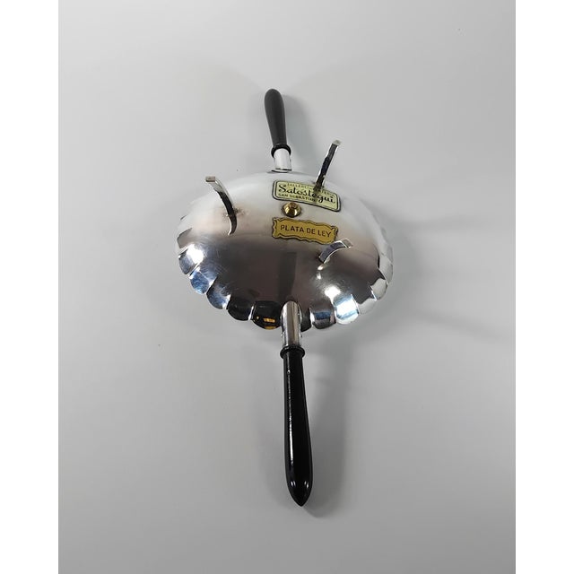 1950s Sterling Silver and Ebony Burner (Chofeta) For Sale - Image 5 of 6