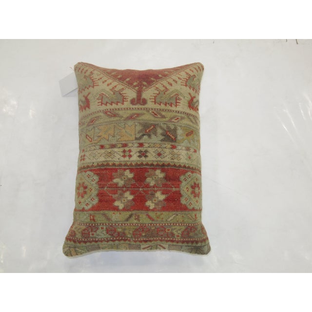 Antique Zabihi Collection Turkish Sivas Rug Pillow For Sale - Image 4 of 4