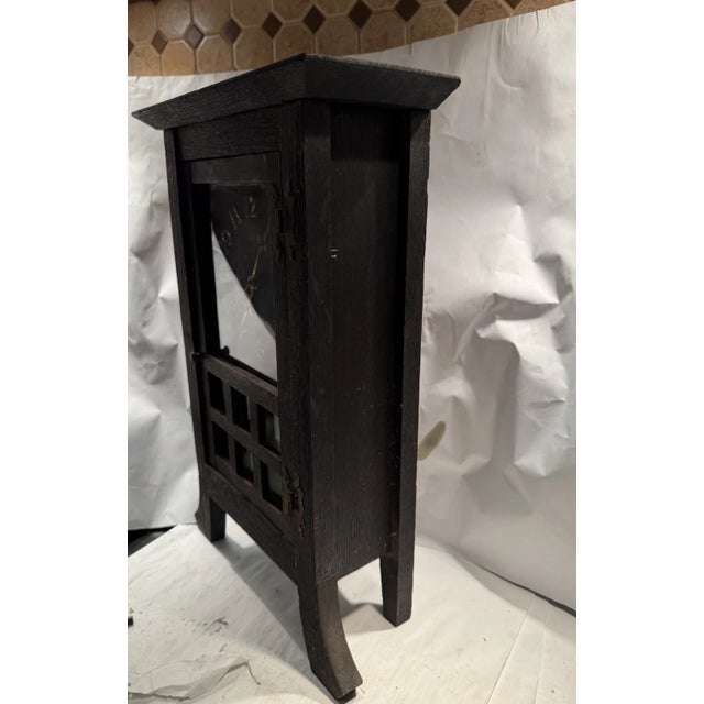Brown Antique New Haven Mission Style Parlor Mantel Clock- “San Pedro” Model For Sale - Image 8 of 10