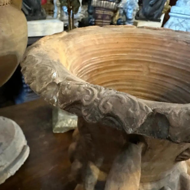 1900s Neoclassical Terracotta Italian Crater Vase For Sale - Image 6 of 12