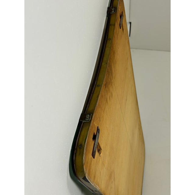 Metal Two-Tone Mirror with Brass Edge by Giovanni Gariboldi, 1950s For Sale - Image 7 of 13