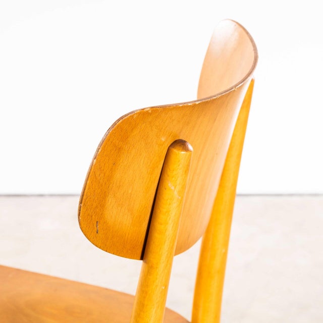 Honey Glossed Shield Back Dining Chairs, 1960s, Set of 4 For Sale - Image 10 of 12