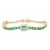 7.74 Ct Emerald Diamond Tennis Bracelet in 14k Solid Yellow Gold VRJewels For Sale