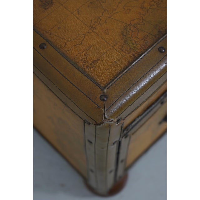 Canvas & Leather Wrapped Coffee Table For Sale - Image 9 of 16
