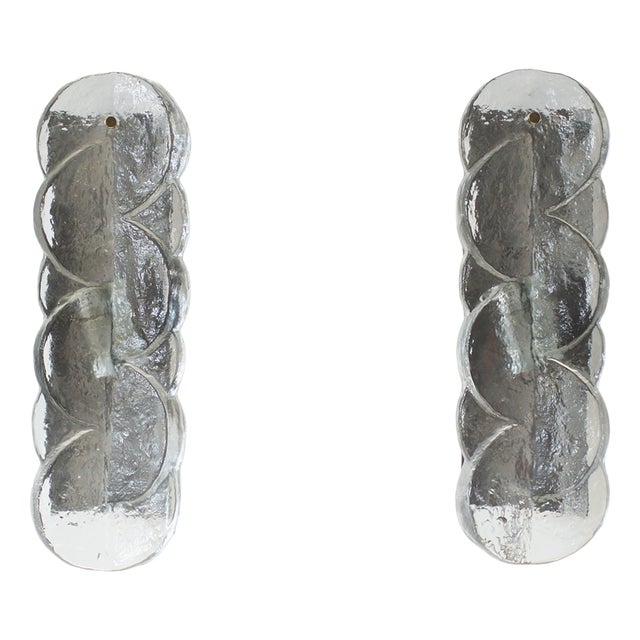 Citrus Wall Lamp in Glass and Metal from Kalmar Franken Kg, Set of 2 For Sale