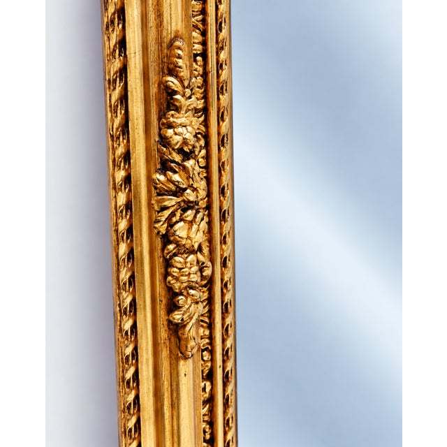 Contemporary Large Golden Baroque Mirror with Crest from Green Square For Sale - Image 3 of 12
