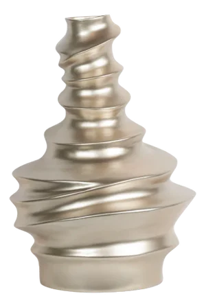 Shar Pei Vase in Pearly Beige Gold Ceramic from VGnewtrend