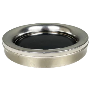 Italian Modern Black Metal Ashtray attributed to Giovanni Offredi for Bando Line, 1970s