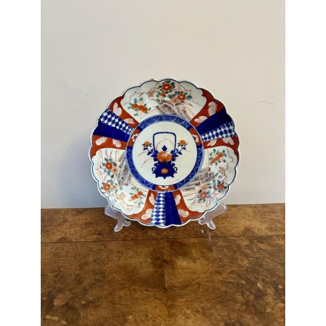 Large Antique Japanese Imari Plates, 1900, Set of 3 For Sale - Image 6 of 8