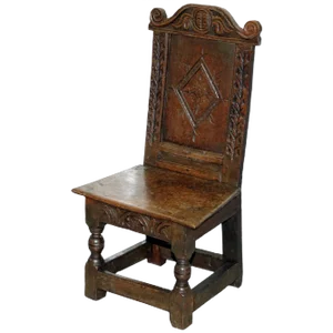 Small 18th Century Carevd Fruitwood Chair, 1760s