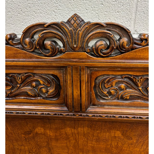 Vintage King Size Italian Neoclassical Italian Renaissance Style Headboard For Sale In Kansas City - Image 6 of 11