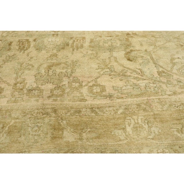 Tan Antique Turkish Oushak Rug - 11'03 X 12'01 For Sale - Image 8 of 10
