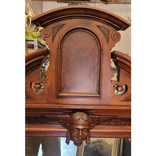 19th Century Architectural Salvage Mantel Mirror For Sale - Image 10 of 14