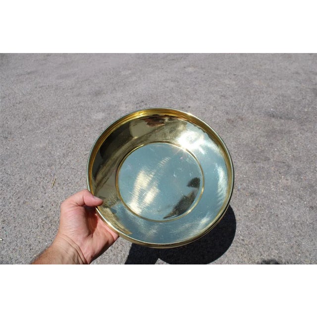 Italian Gold Embossed Brass Bowl, 1950s For Sale - Image 6 of 8