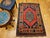 Vintage Kurdish Tribal Area Rug, Handwoven Wool, Red Medallion Design, 4' x 5' For Sale - Image 9 of 18