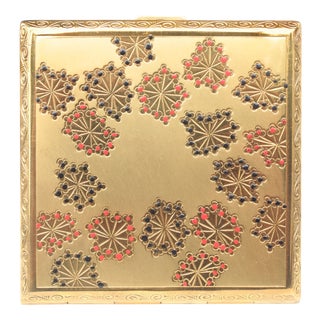 Art Deco Square Cosmetic Box, 1930s For Sale