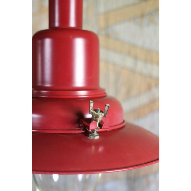 Red 1990s Red Nautical Lamp - Fisherman Light Fixture For Sale - Image 8 of 10