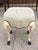 18th C Style Hoof Foot Taboret Footstool W Cut Velvet. 1 of 2 Available.