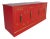 Asian Chinoiserie Style Red Lacquer Credenza 60"w For Sale