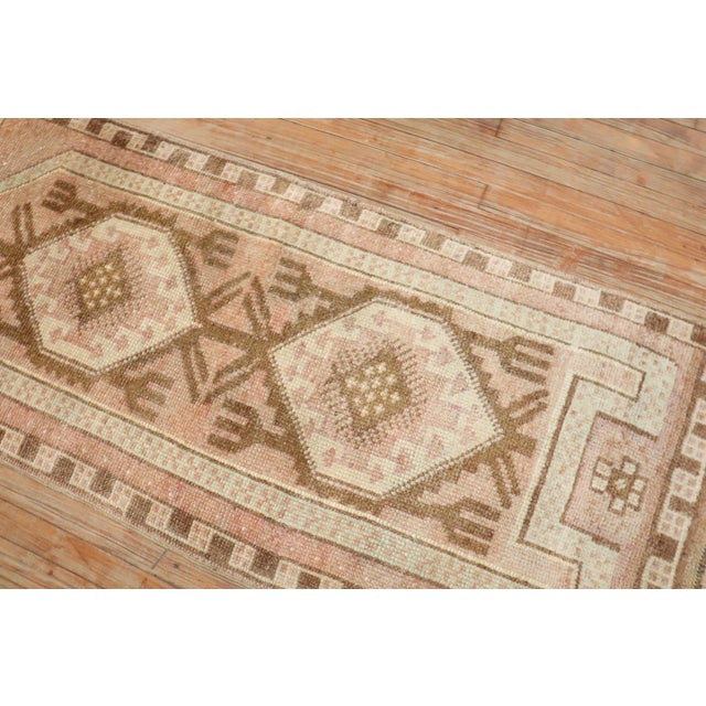 Brown Vintage Zabihi Collection Turkish Anatolian Tribal Small Runner - 2'6" x 5'7" For Sale - Image 8 of 9