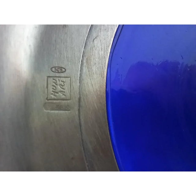 Metal Glass Model Umeda Vase with Silver Base by Cleto Munari, 1960s For Sale - Image 7 of 9