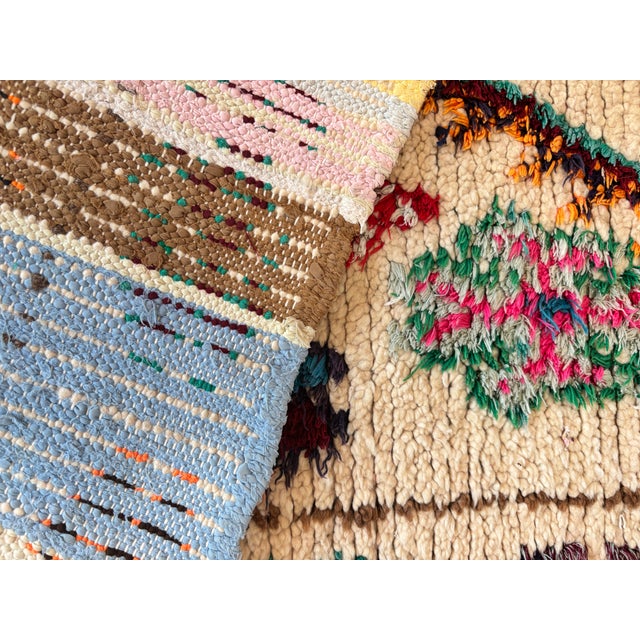 Vintage Moroccan Azilal Berber Boucherouite Rug For Sale - Image 14 of 16