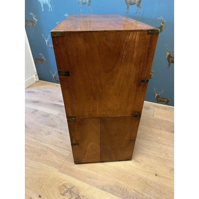 Antique Campaign Chest of Drawers For Sale - Image 9 of 13