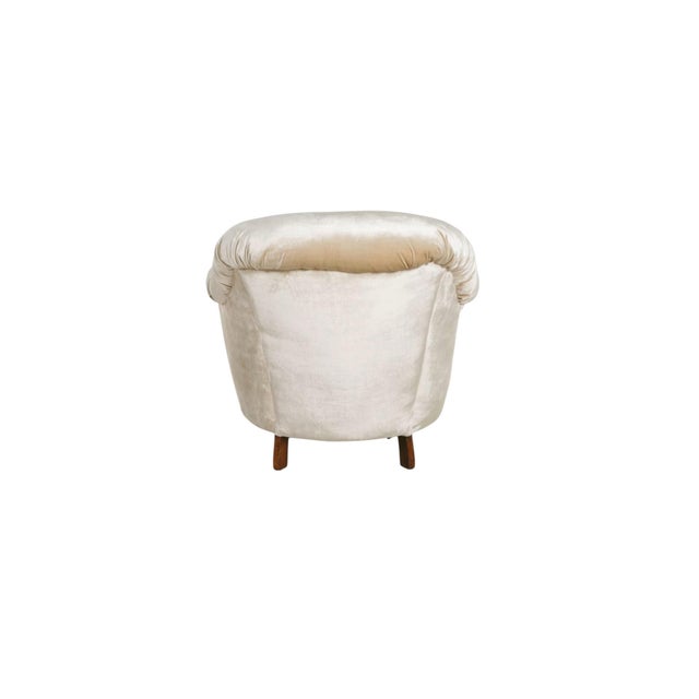 Traditional c.r. Laine Button Tufted Upholstered Arm Chair For Sale - Image 3 of 6