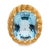 Contemporary Vintage 14.00 Carat Aquamarine 14k Yellow Gold Cocktail Ring, Size 9.5 For Sale - Image 3 of 7
