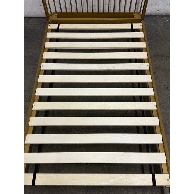 Crate & Barrel Wembley Kids Twin Antique Brass Bed For Sale - Image 10 of 12