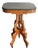 Eastlake Style Carved Wood Marble Top Side Table For Sale