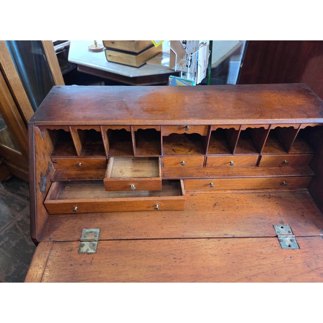 18th Century 1760s American Antique Slant Front Desk Secretary Bureau For Sale - Image 5 of 11
