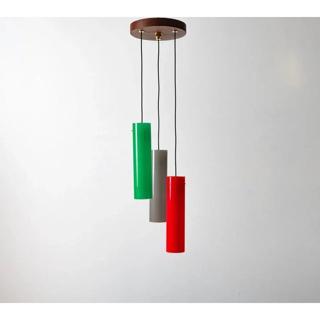 Mid-Century Red Pendant Light, 1950s For Sale - Image 9 of 9