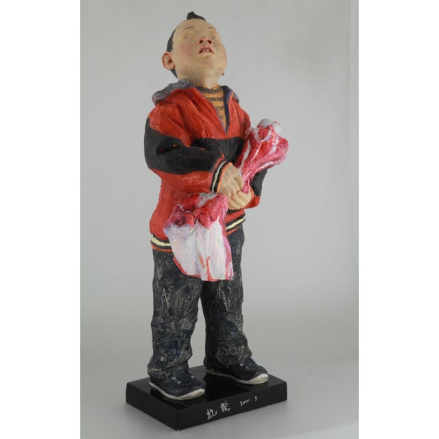 Original rare unique sculpture by chinese social artist wei yi artist: wei yi (魏艺) title: chen xingbao (陈兴宝) series:...