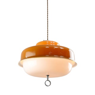 Space Age Brown Pendant from Guzzini, 1970s For Sale