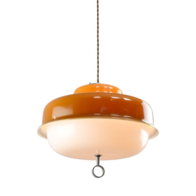 Space Age Brown Pendant from Guzzini, 1970s For Sale